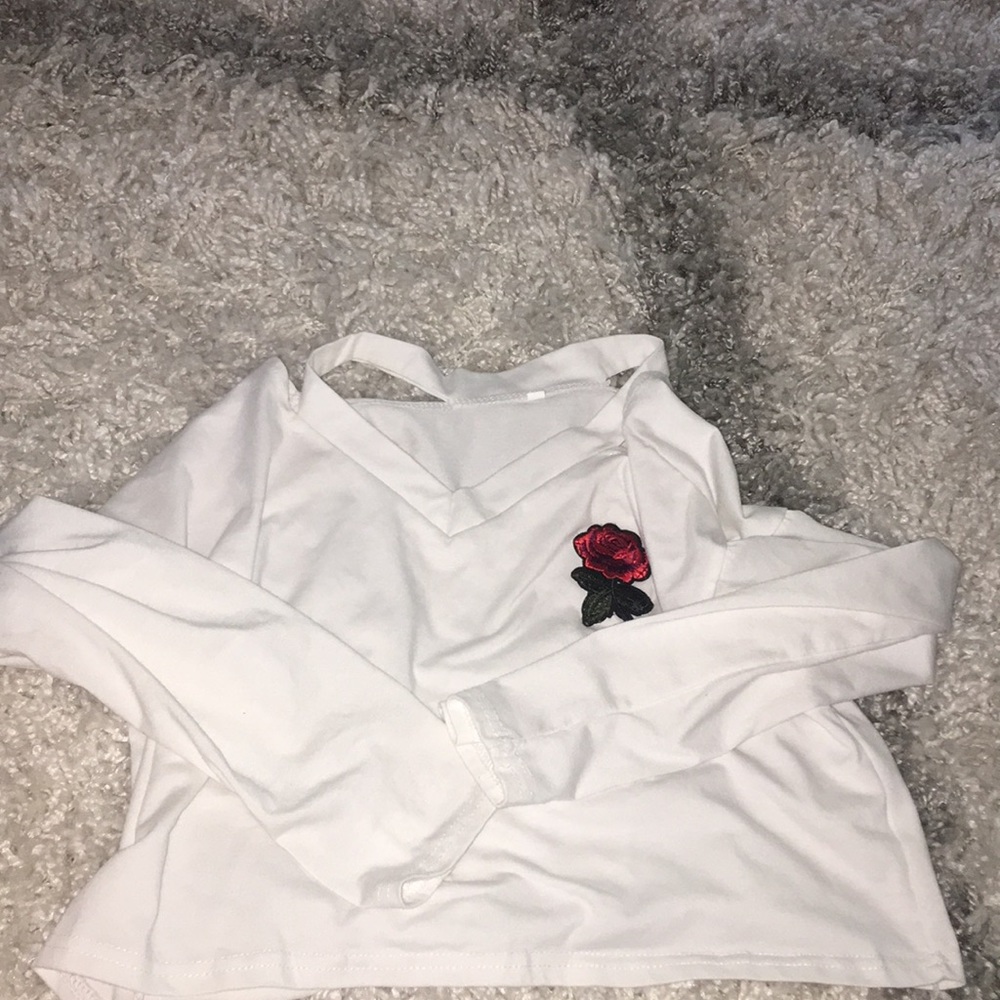 cropped long sleeve shirt